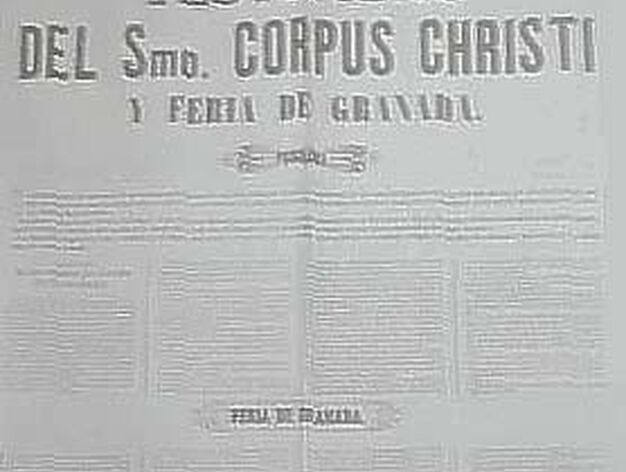 Carteles hist&oacute;ricos del Corpus de Granada, desde el siglo XIX