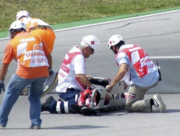Accidente de Shoya Tomizawa en el Gran Premio de San Marino.

Foto: Reuters