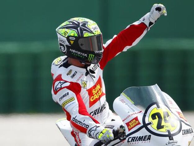 Toni El&iacute;as, vencedor en Moto2 en el Gran Premio de San Marino.

Foto: Reuters