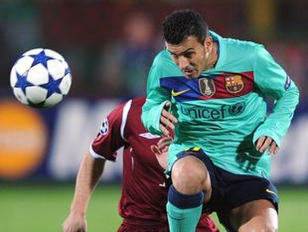 El Barcelona no puede pasar del empate en Rusia frente al Rubin. / AFP