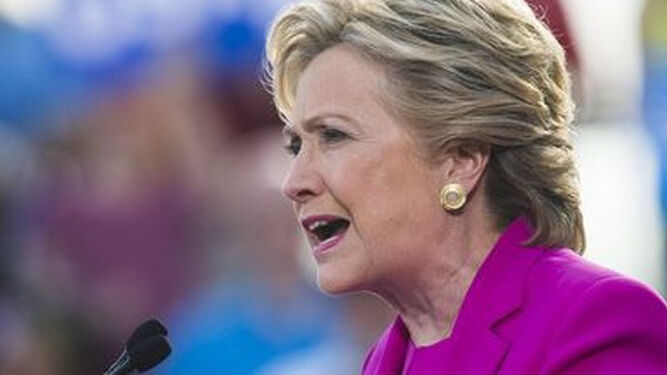 Hillary Clinton, en un mitin durante la campaña.