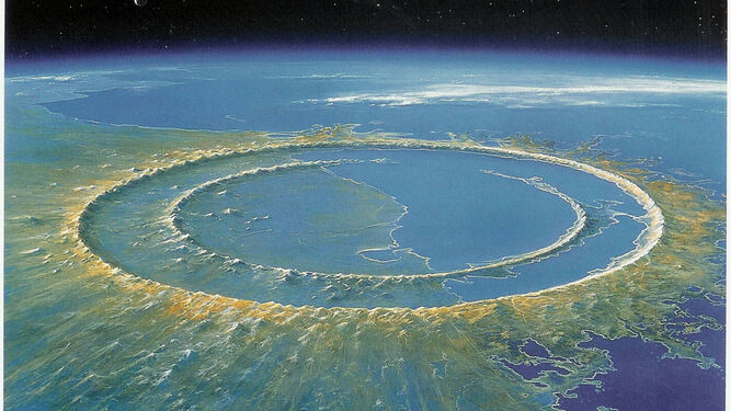 Imagen del cráter de Chicxulub en Yucatán (México).