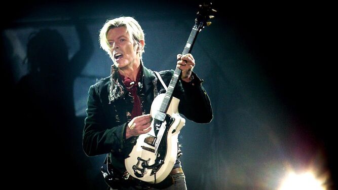 David Bowie, en un concierto en Copenhague.
