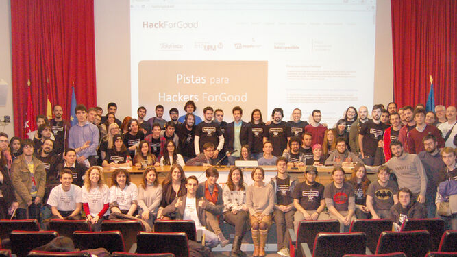 Participantes en el HackForGood de Madrid del pasado año.
