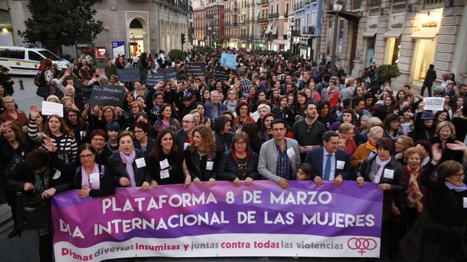 Imagen de la última manifestación en Granada el pasado 8 de marzo.