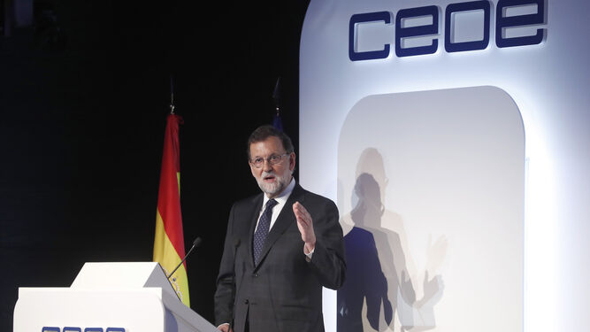 Mariano Rajoy, en el acto del 40 aniversario de la CEOE.