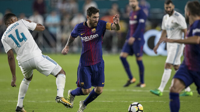 Messi durante la Supercopa