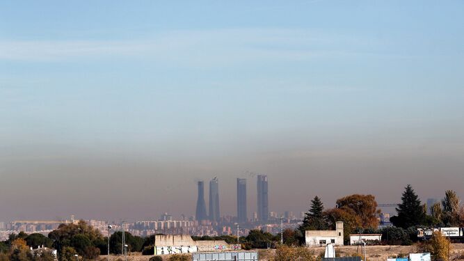 'Boina' de contaminación en Madrid.