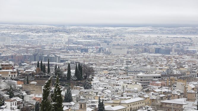 La nevada de Granada, en im&aacute;genes