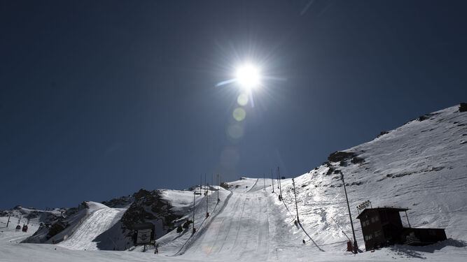 Imagen de la estación de esquí de Sierra Nevada durante la huelga del pasado sábado.