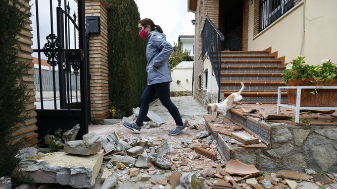 Desperfectos en una vivienda de Atarfe en el enjambre sísmico de hace casi un año