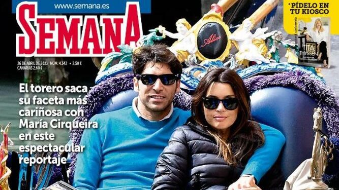 Cayetano Rivera y Maria Cerqueira en la portada de 'Semana'