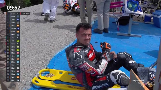 Canet sufre una caída y se fractura el peroné en Jerez