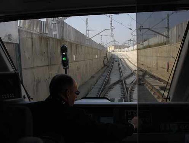 Vistas desde el frontal, desde donde los operarios conducen el metro.

Foto: Jose Angel Garcia