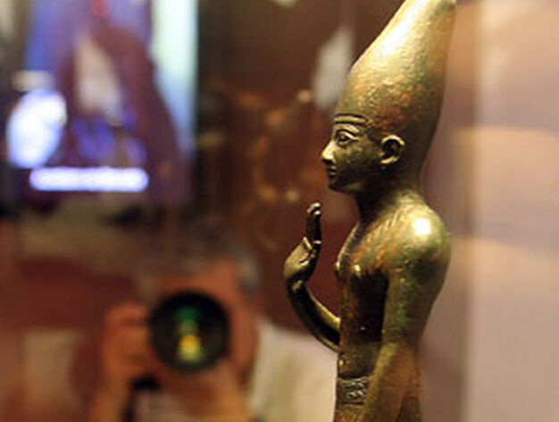 Detalle de la figura del dios oriental egipcio Reshef.

Foto: Jos&eacute; &Aacute;ngel Garc&iacute;a