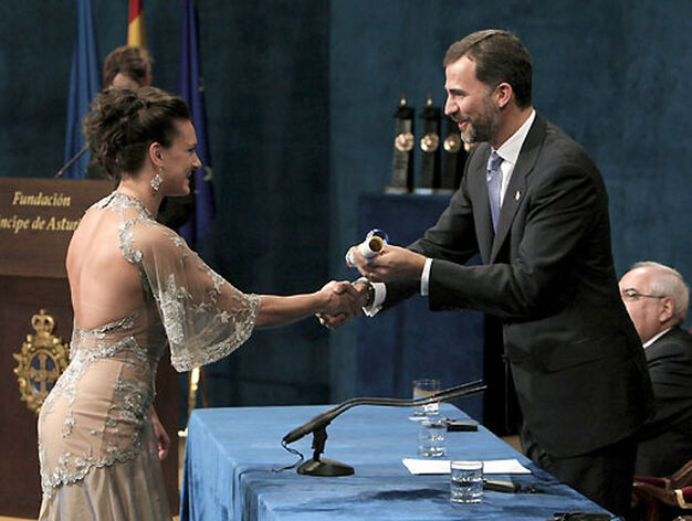 La pertiguista rusa Yelena Isinbayeva, Premio Pr&iacute;ncipe de Asturias de los Deportes.

Foto: Efe / Afp Photo / Reuters