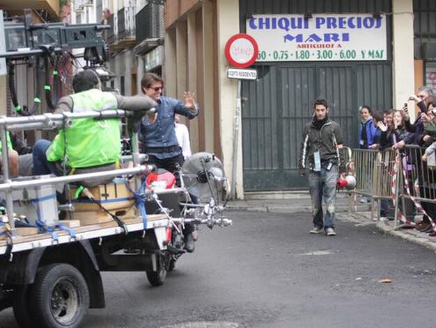 El rodaje de 'Kinght &amp; Day' se traslada de nuevo al centro de Sevilla. / Bel&eacute;n Vargas
