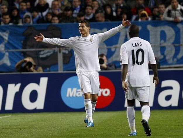 El Madrid vence en Marsella con dos goles de Cristiano Ronaldo y uno de Albiol. / EFE &middot; AFP &middot; Reuters
