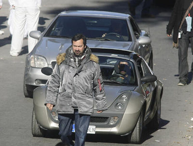 James Mangold, ante los coches utilizados en el rodaje.

Foto: Antonio Pizarro