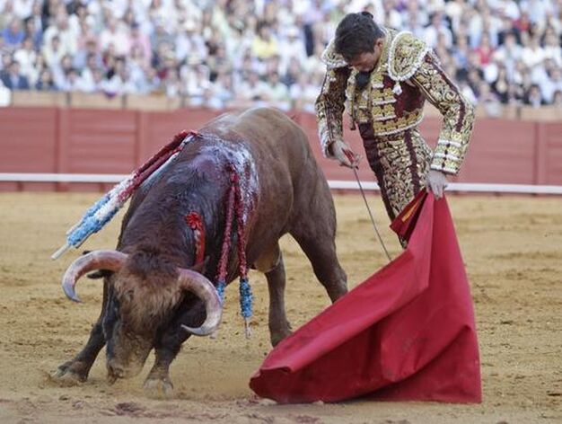 Manzanares asegura que se va contento porque el primer toro no le ha dejado estar a gusto.

Foto: Antonio Pizarro