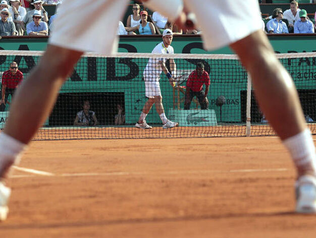 Un momento del partido de semifinal entre el espa&ntilde;ol Rafa Nadal y el austriaco Jurgen Melzer.

Foto: Agencia
