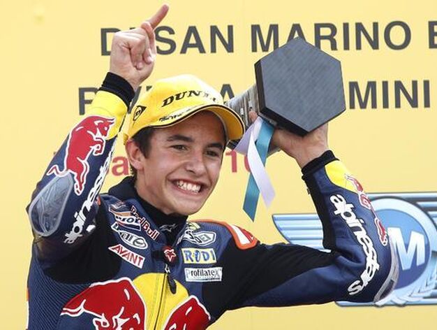 Marc M&aacute;rquez, vencedor del Gran Premio de San Marino en 125 cc.

Foto: Reuters