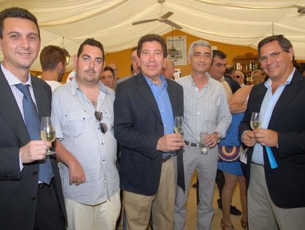 Miguel Berraquero, Jos&eacute; Antonio Barroso; Joaqu&iacute;n del Valle y el popular Bernardo Villar. 

Foto: Manuel Aranda