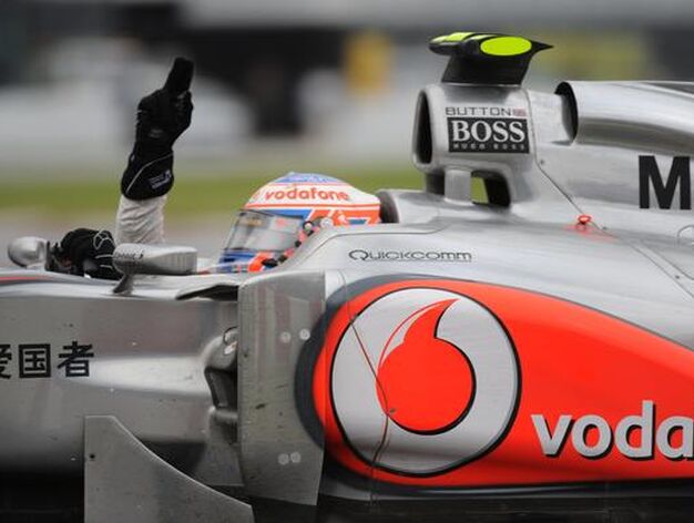 Jenson Button celebra la victoria en el Gran Premio de Canad&aacute;.

Foto: AFP Photo