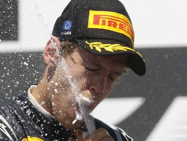 Sebastian Vettel, en el podio del Gran Premio de Europa.

Foto: EFE