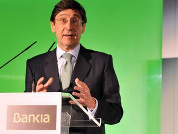 El presidente de Bankia, Jos&eacute; Ignacio Goirigolzarri, durante su discurso. / Reportaje gr&aacute;fico: Juan Carlos V&aacute;zquez y Manuel G&oacute;mez