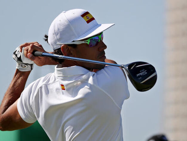 Cabrera, durante la tercera jornada de golf.

Foto: EFE