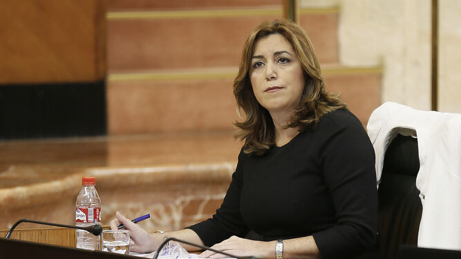 Susana Díaz, en el parlamento.