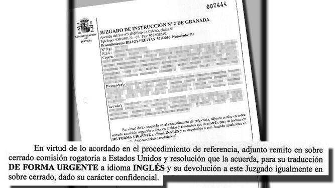 Casi dos meses para traducir   la comisión rogatoria "urgente"