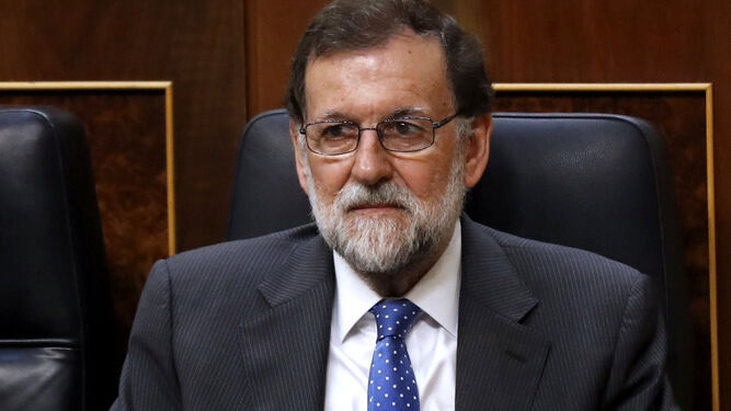 Mariano Rajoy, con gesto serio en el Congreso.