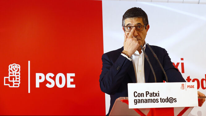 Patxi López, en un acto de su candidatura.