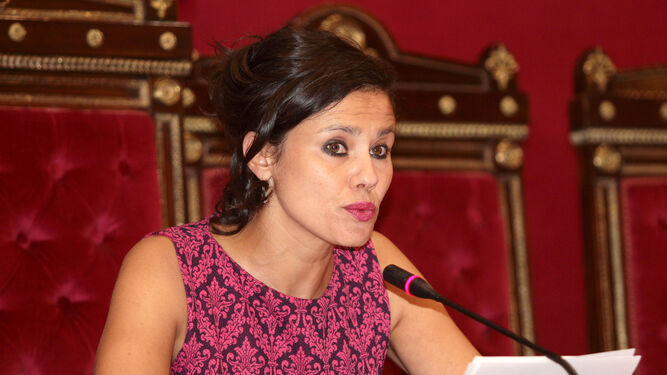 María José Bruña, durante la conferencia.