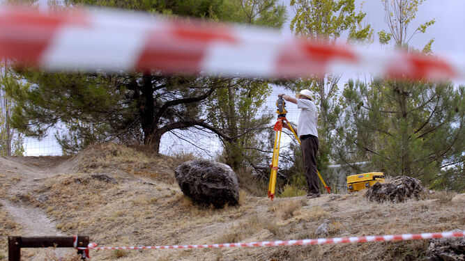Excavación en Alfacar en 2009 para buscar los restos de Federico García Lorca.