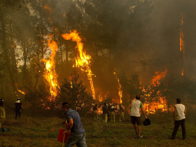 Los incendios declarados en Galicia, en im&aacute;genes
