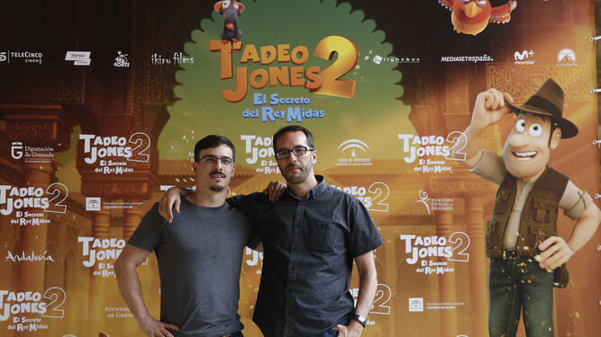 Los directores de 'Tadeo  Jones 2', en la presentación en Granada.