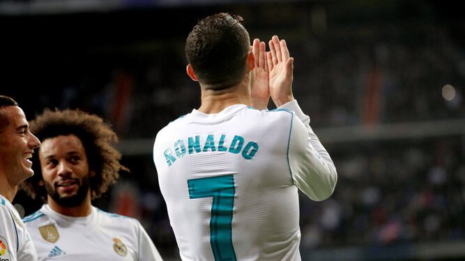 Ronaldo celebra su tanto.