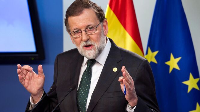 Mariano Rajoy, en la conferencia de prensa posterior al Consejo Europeo de Bruselas.