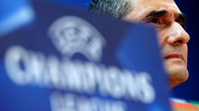Ernesto Valverde, durante la rueda de prensa previa al encuentro entre el Barcelona y el Chelsea.