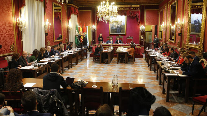El último Pleno del Ayuntamiento de Granada en el que se aprobó una moción de Venezuela.