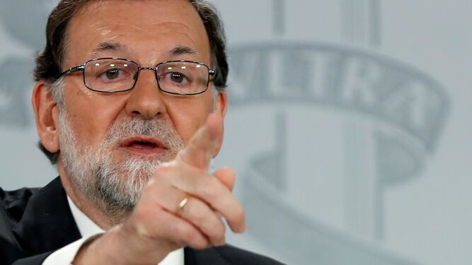 Rajoy, en la rueda de prensa sobre la moción de censura.