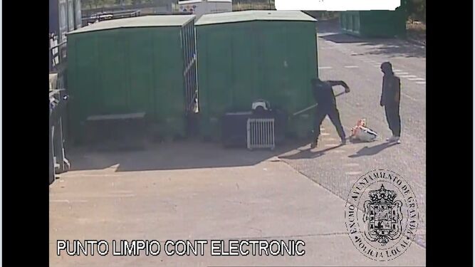 Los ladrones fueron grabados por las cámaras de seguridad del Ecoparque.