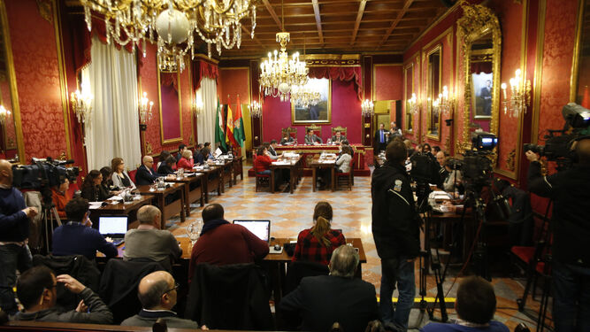El Salón de comisiones del Ayuntamiento de Granada