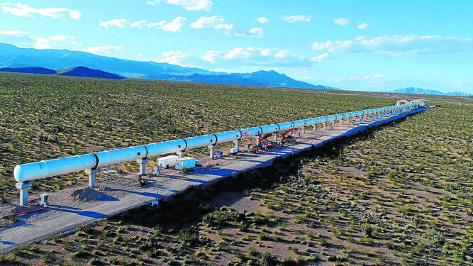Pista de pruebas del Hyperloop en Nevada (Estados Unidos).
