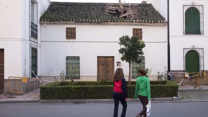 Imagen de la casa de Bernarda Alba en Valderrubio antes de las obras de rehabilitación y arreglo.