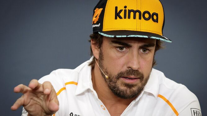 Fernando Alonso, en rueda de prensa.