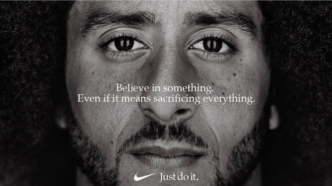 Colin Kaepernick en la nueva campaña de Nike
